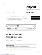 Sanyo DRW-1000 Instruction Manual