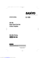 Sanyo CLT-9930 Instruction Manual