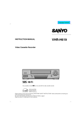Sanyo VHR-H619 Instruction Manual