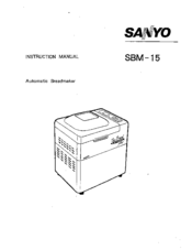 Sanyo SBM-15 Instruction Manual