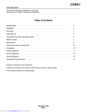Scotsman CSWE1 Product Manual