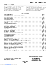 Scotsman FME1504 User Manual