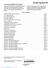 Scotsman Double System RL Service Manual