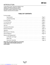 Scotsman MF400 Service Manual