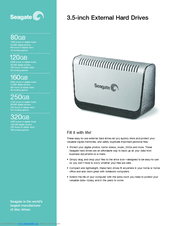 Seagate 3.5-inch Pushbutton Backup External Hard Drive Specifications
