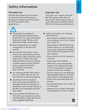 Sennheiser BW BW 900 Safety Information Manual