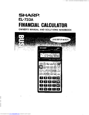 Sharp EL-733 Owner's Manual