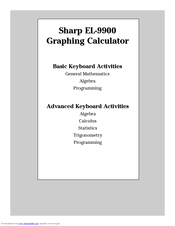 Sharp EL9900C - Graphing Calc With 2 Sided Keypad Lrg 22 CHAR/8 Line Display 64KB User Manual