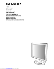 Sharp LL-151-3D Operation Manual