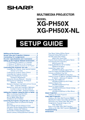 Sharp XG-PH50X - XGA DLP Projector Setup Manual