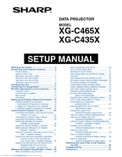 Sharp XG C465X/L Setup Manual
