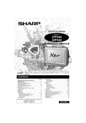 Sharp 27F640 Operation Manual