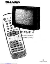 Sharp 51FS-51H Operation Manual