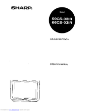 Sharp 59CS-03IR Operation Manual