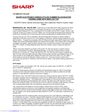 Sharp AQUOS LC-40E77U Release Note