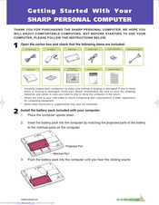 Sharp PC-MV Series Operation Manual Supplement