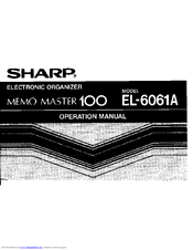 Sharp Memo Master 100 Operation Manual