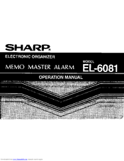 Sharp EL-6081 Operation Manual