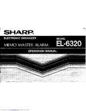 Sharp EL-6320 Operation Manual