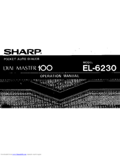 Sharp Dial Master 100 EL-6230 Operation Manual