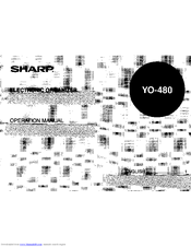 Sharp YO-480 Operation Manual