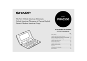 Sharp PW E550 - Electronics Electronic Dictionary Operation Manual