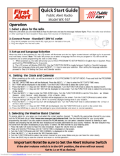 First Alert Public Alert WX-167 Quick Start Manual