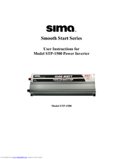 Sima STP-1500 User Instructions