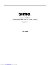 Sima SVS-4 User Manual