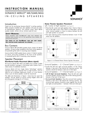 Sonance Merlot 421SSMR Instruction Manual