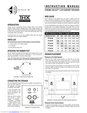 Sonance THX LCR User Manual