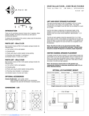 Sonance THX SUR User Manual