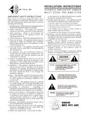 Sonance Navigator Harbor Important Safety Instructions Manual