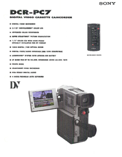Sony Handycam DCR-PC7 Specifications