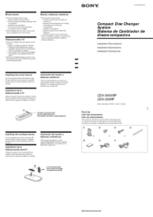 Sony CDX-555RF Operating Instructions (English/Espanol) Installation/Connections