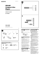 Sony CDX-L470 Installation/Connections