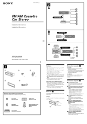 Sony Xr Ca650x Fm Am Cassette Car Stereo Manuals Manualslib