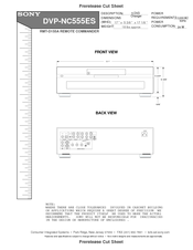 Sony DVP-NC555ES - Es Dvd Player Prerelease Cut Sheet