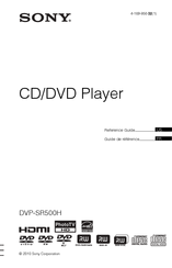 Sony DVP-SR500H Reference Manual