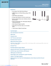 Sony DAV-LF1H Specifications