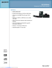 Sony HT-DDW990 Specifications