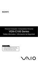 Sony VAIO VGN-C140FP Safety Information Manual