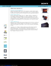 Sony VGN-CS390JBB Specifications