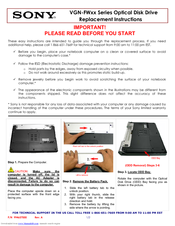 Sony VGN-FW465J Supplementary Manual
