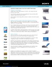 Sony VGN-FW235J Specifications