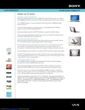 Sony VGNFW590FFD Specifications