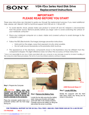 Sony VAIO VGN-FZ340N Install Manual