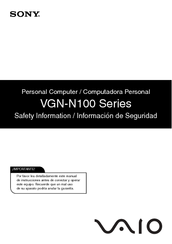 Sony VGN-N150G Safety Information Manual