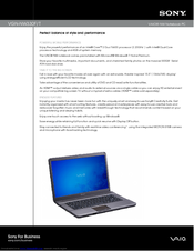 Sony VAIO VGN-NW330F Specifications