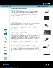 Sony VAIO VGN-SR290PHB Specifications